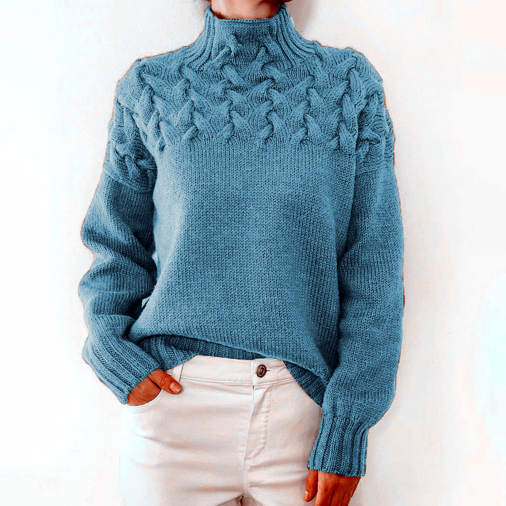 Sara - Strickpullover mit Rollkragenpullover