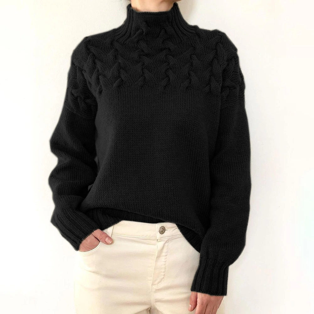 Sara - Strickpullover mit Rollkragenpullover
