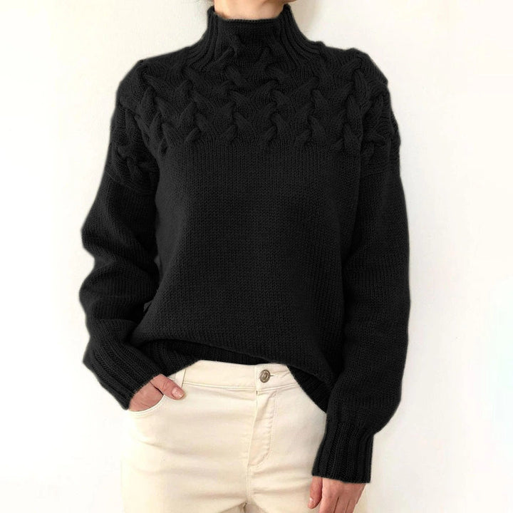 Sara - Strickpullover mit Rollkragenpullover