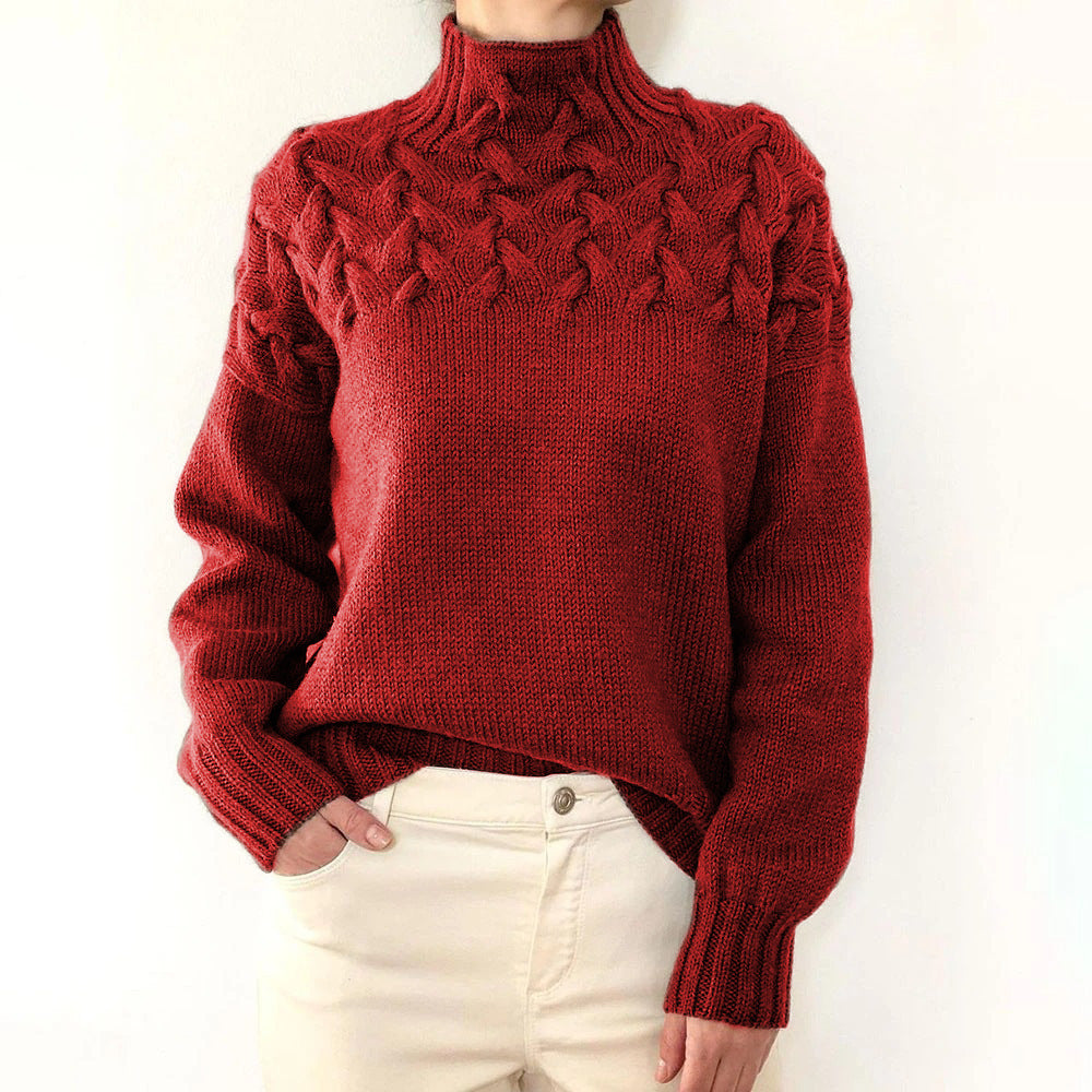 Sara - Strickpullover mit Rollkragenpullover