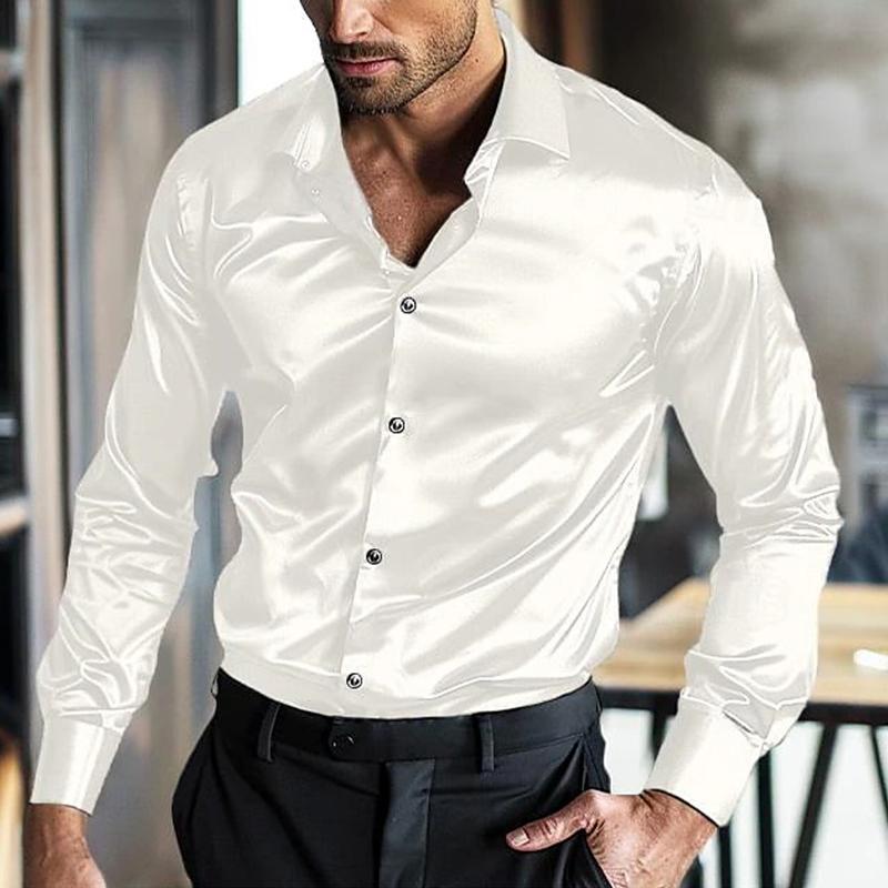 Elian – Glänzendes Satin Hemd für Herren