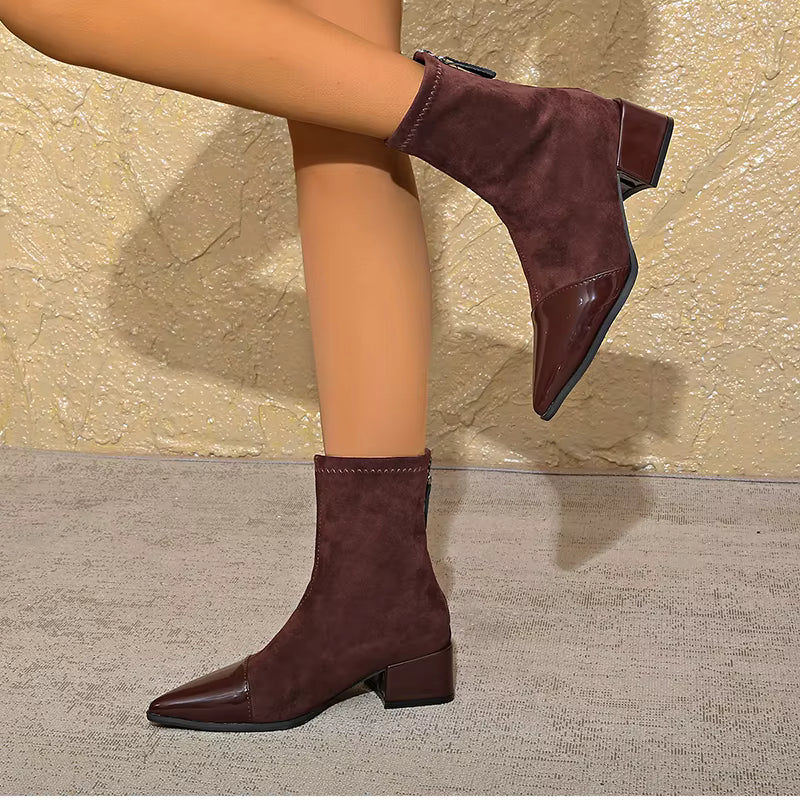 Faith | Damen Winter Ankle Boots Mit Blockabsatz