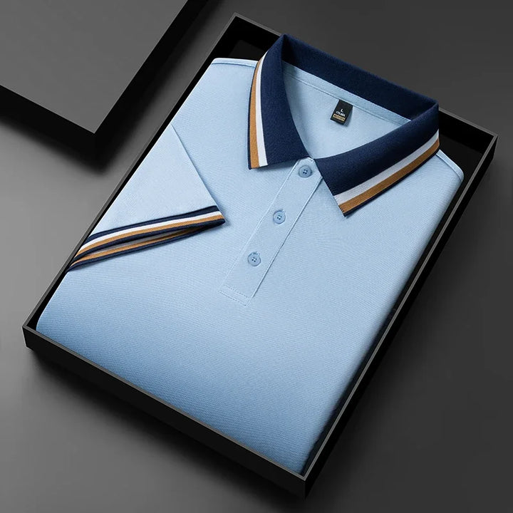 Poloshirt Herren Kurzarm mit Kontrastkragen