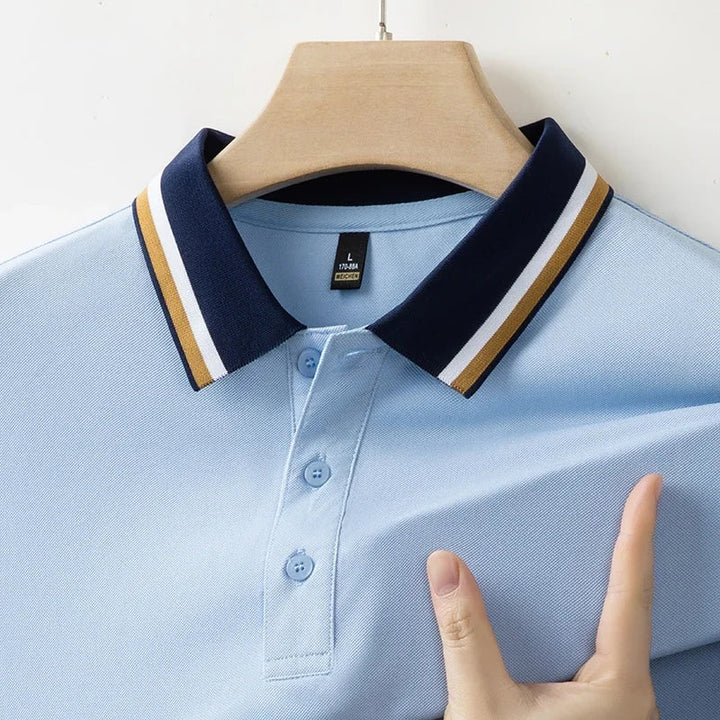Poloshirt Herren Kurzarm mit Kontrastkragen
