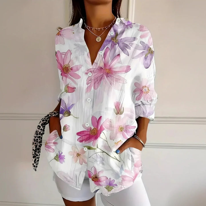 Astrid | Farbenfrohe Musterbluse für Damen – S bis 3XL