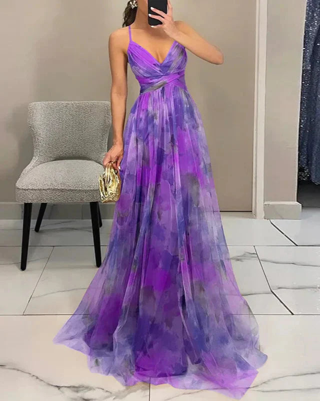 Lina – Elegant Maxi dress for women with spring floral print for Women - Image 7