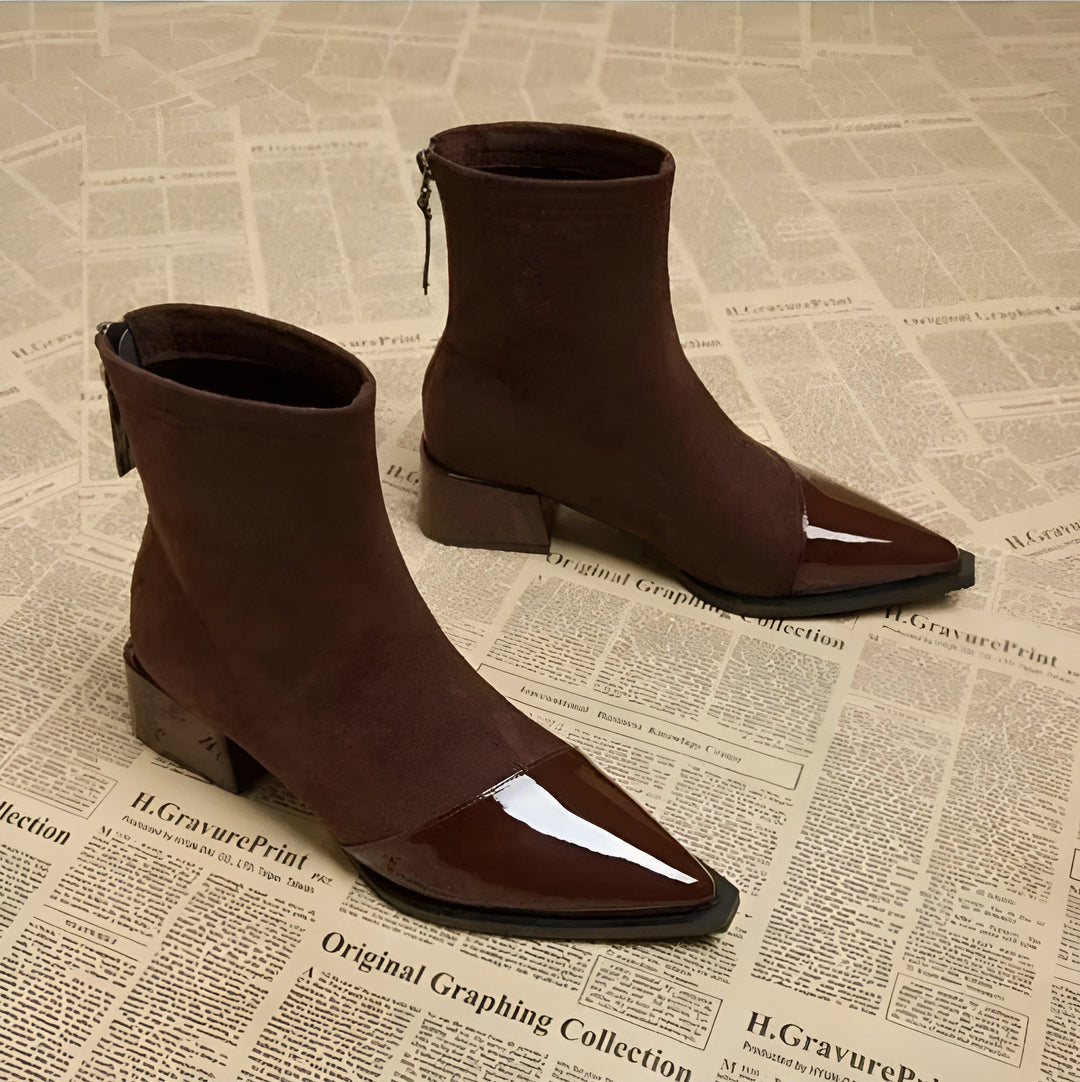 Faith | Damen Winter Ankle Boots Mit Blockabsatz