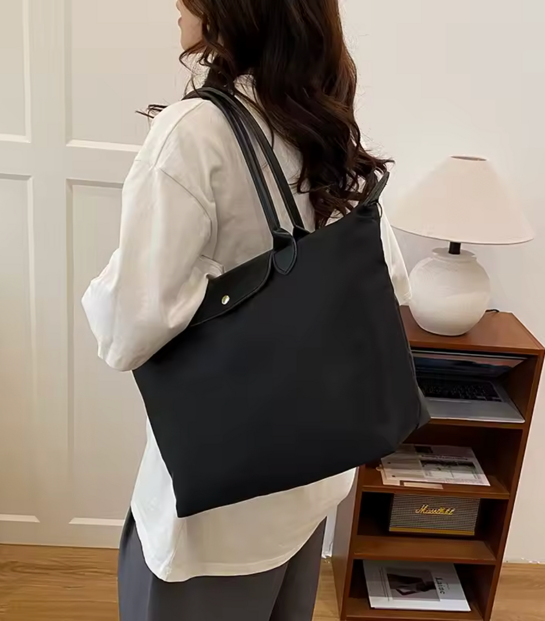 Faltbare Nylon-Einkaufstasche für Damen
