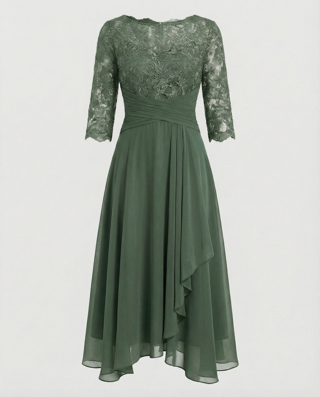 Schickes Kleid Damen | Asymmetrischer Saum & figurformender Fall