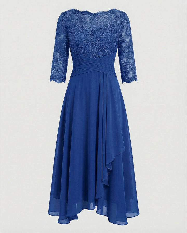 Schickes Kleid Damen | Asymmetrischer Saum & figurformender Fall
