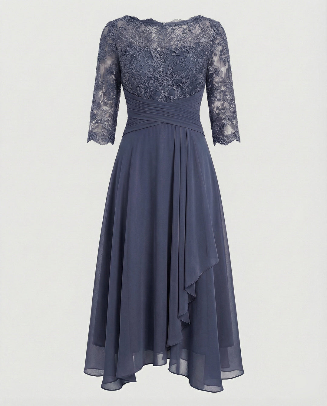 Schickes Kleid Damen | Asymmetrischer Saum & figurformender Fall