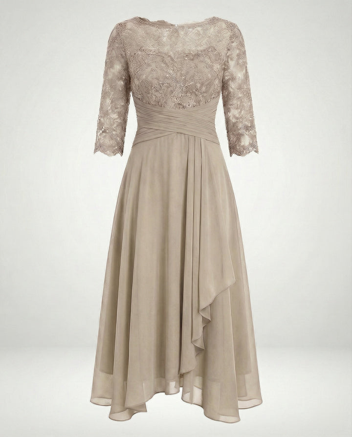 Schickes Kleid Damen | Asymmetrischer Saum & figurformender Fall