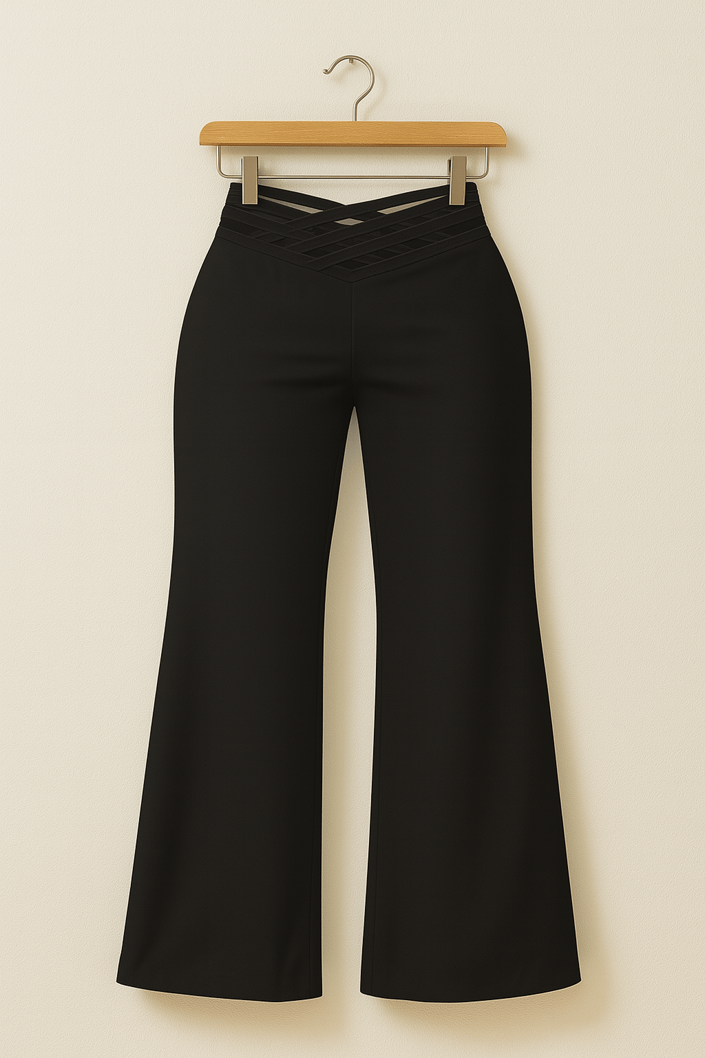Schlaghose Damen | Hoher Bund & Cut-out Taillen-Detail