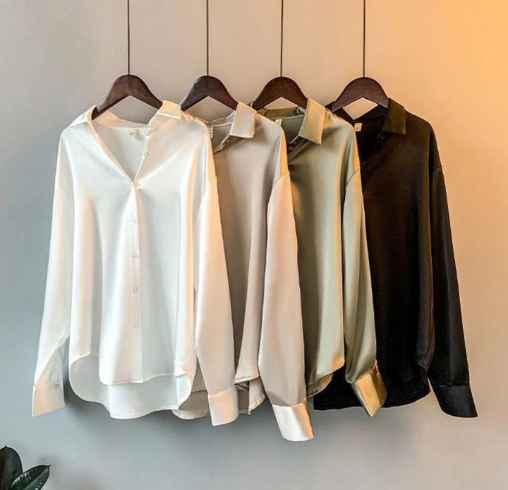 Damen Seidenbluse Klassisch