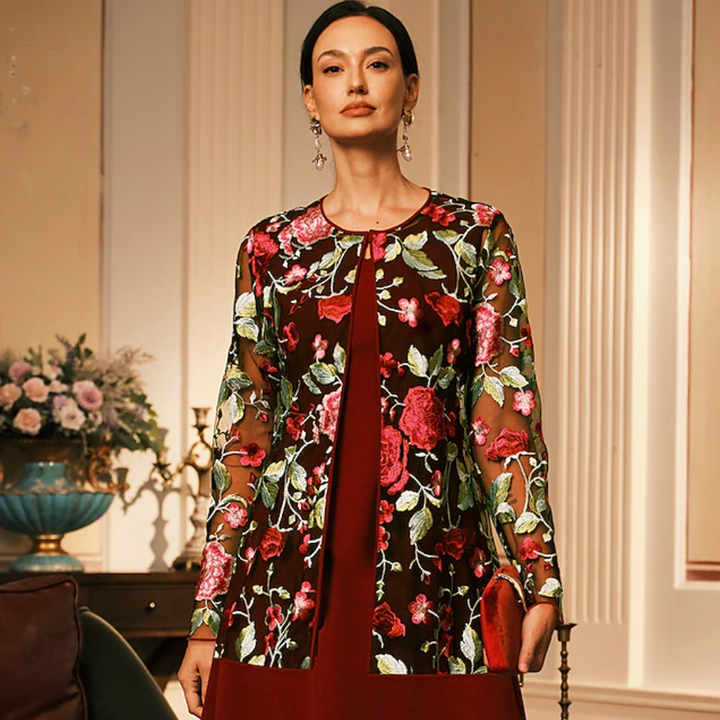 Damen-Strickjacke mit Zierkanten | Lange Ärmel