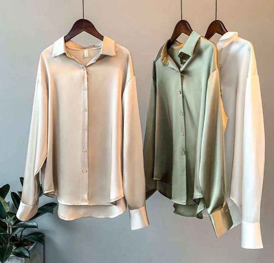 Damen Seidenbluse Klassisch