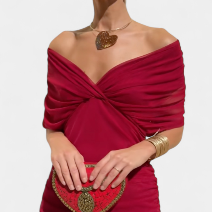 Damen-Maxikleid mit V-Ausschnitt und Blumenmuster