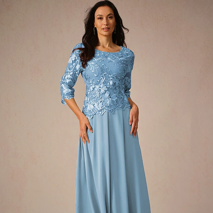 Women's Maxi Dress A-line | 3/4 Sleeve