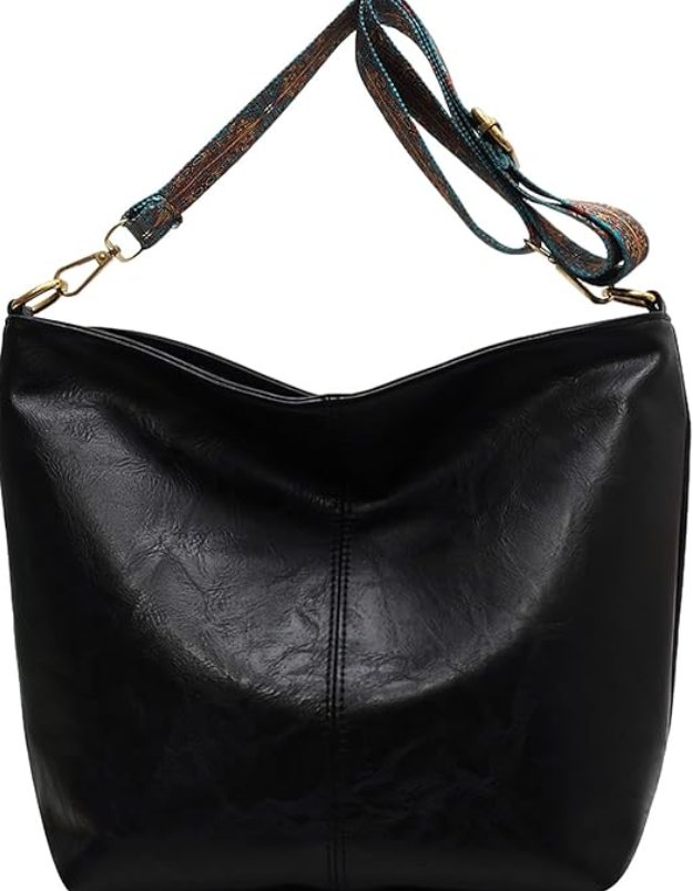 Borsa Tracolla Donna in Pelle Ricamata Stile Vintage Chic