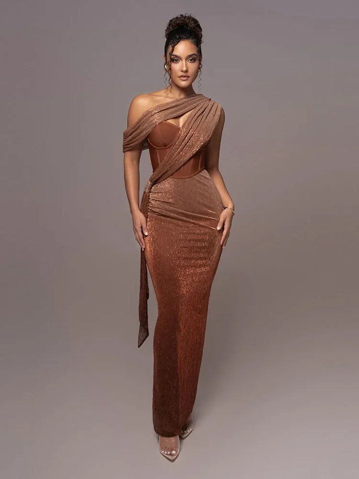 Nicole | Damen Ein-Schulter Abendkleid