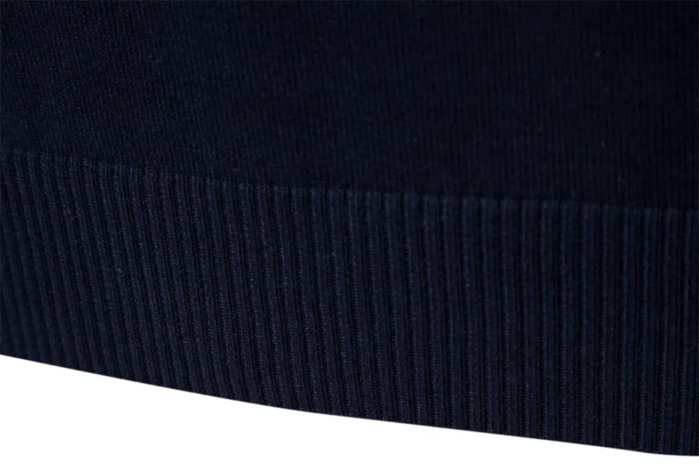 Pullover mit Reißverschluss | Sweater Gestreiftes Design und Stehkragen