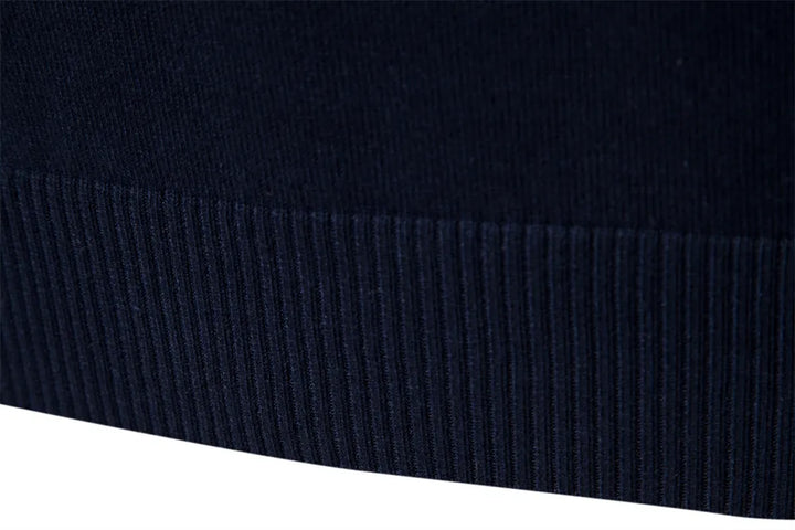Pullover mit Reißverschluss | Sweater Gestreiftes Design und Stehkragen