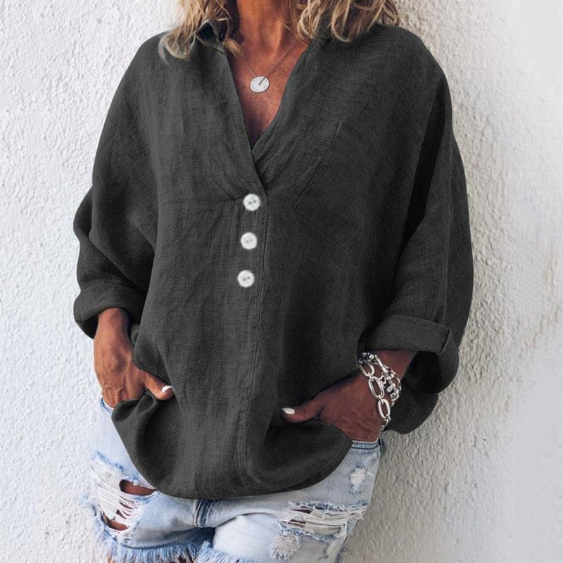 Lena – Bequeme Leinenbluse