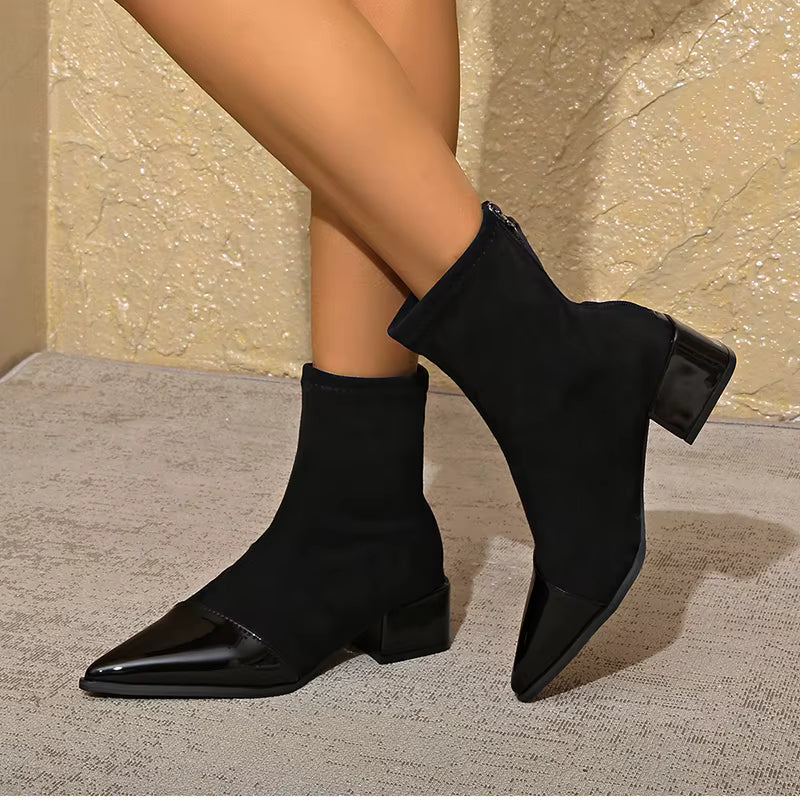 Faith | Damen Winter Ankle Boots Mit Blockabsatz