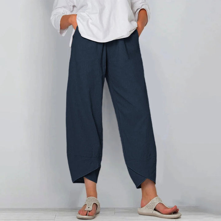 Netha Leinenhose Damen – Mühelose Wide-Leg-Hose