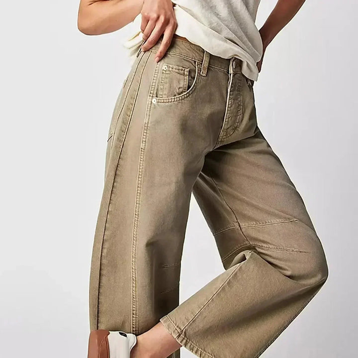 Jeans Damen Hohe Taille locker