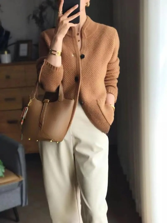 Danielle | Damen Winter Cardigan Mit Knopfleiste
