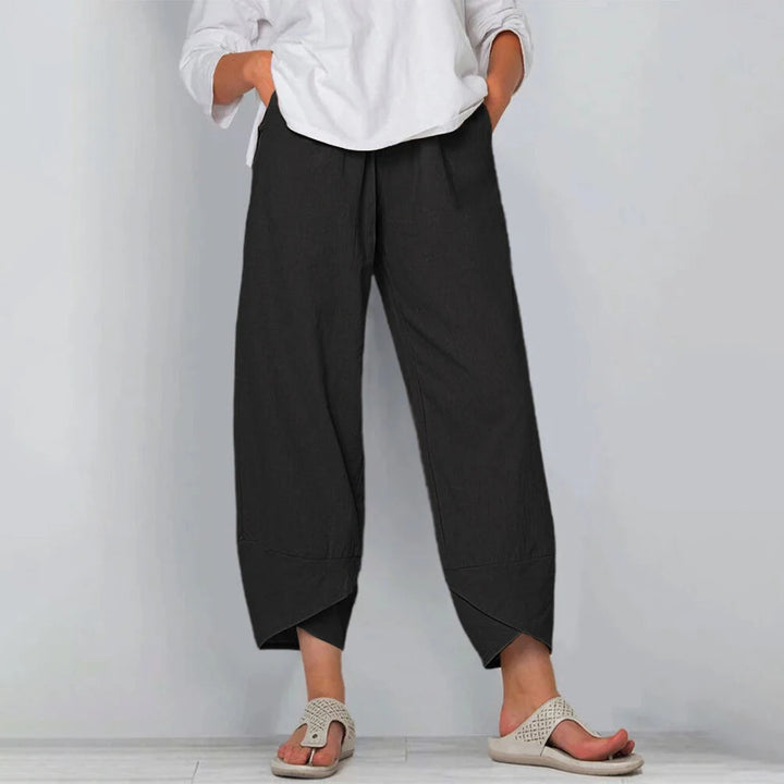 Netha Leinenhose Damen – Mühelose Wide-Leg-Hose