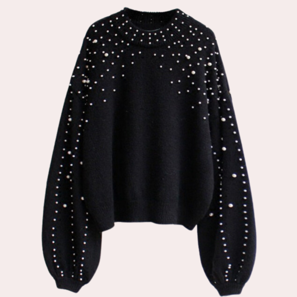 Selene - Eleganter Damenpullover mit Perlen