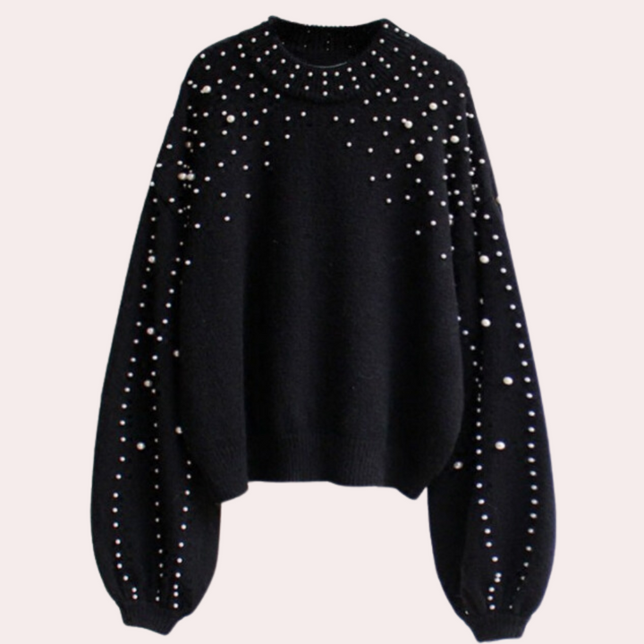Selene - Eleganter Damenpullover mit Perlen