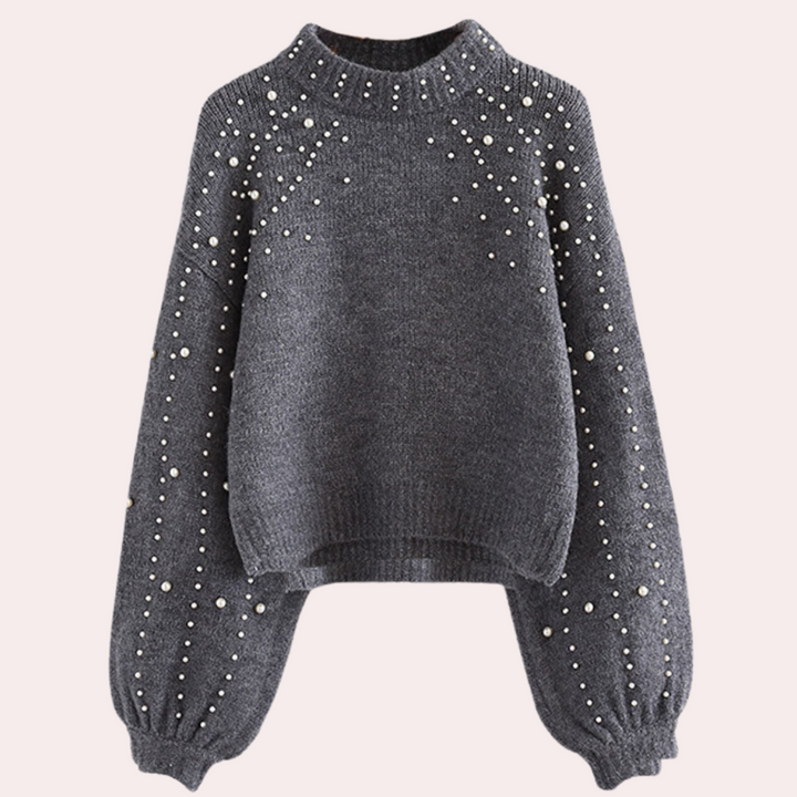 Selene - Eleganter Damenpullover mit Perlen