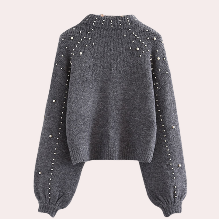 Selene - Eleganter Damenpullover mit Perlen