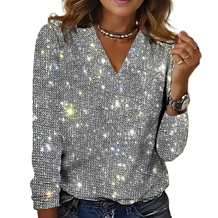 Caroline - Elegante, glitzernde Bluse für Damen