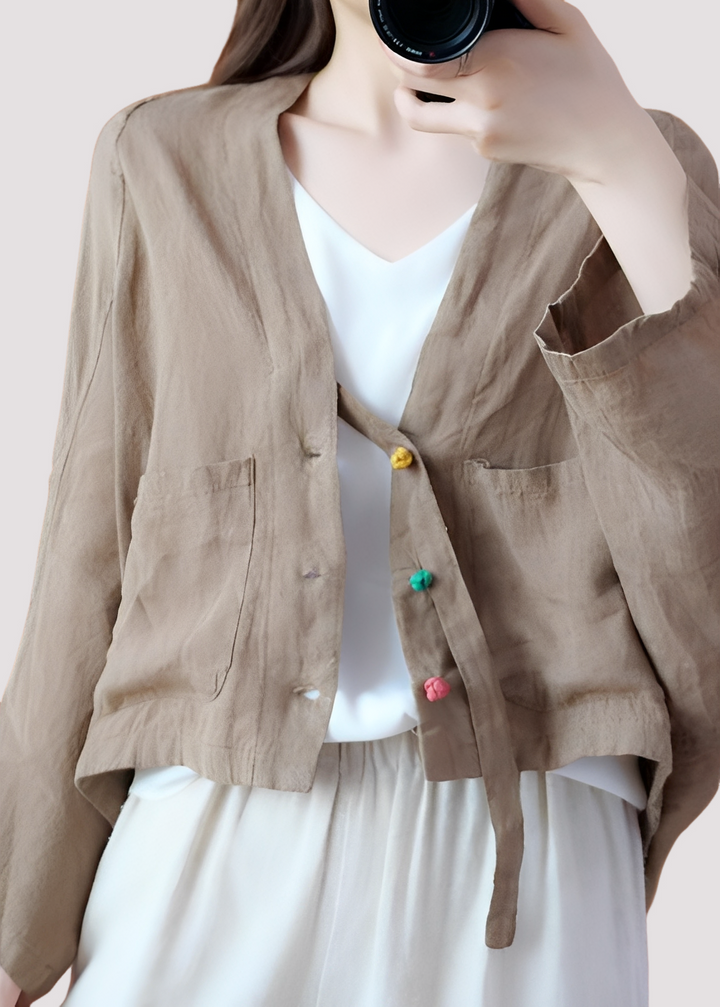 Tilly - Bequemer, locker geschnittener Cardigan mit Taschen für Damen