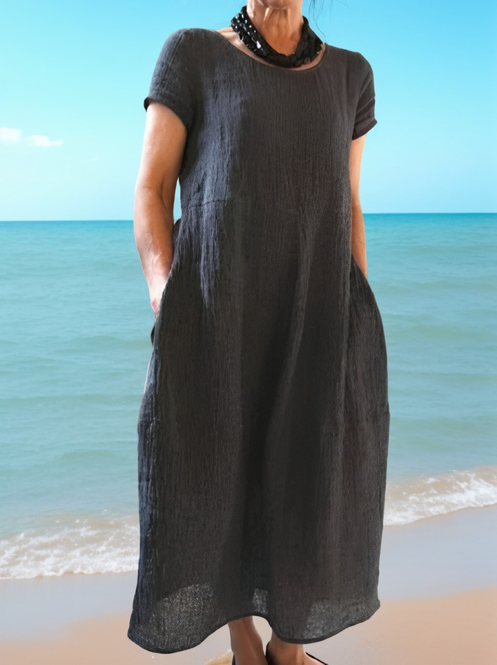 Allie - Komfortables, leger geschnittenes Kurzarmkleid für Damen