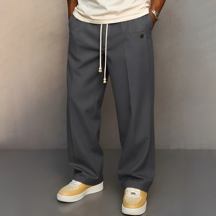 Conor - Bequeme Herrenhose mit geradem Schnitt und Kordelzug