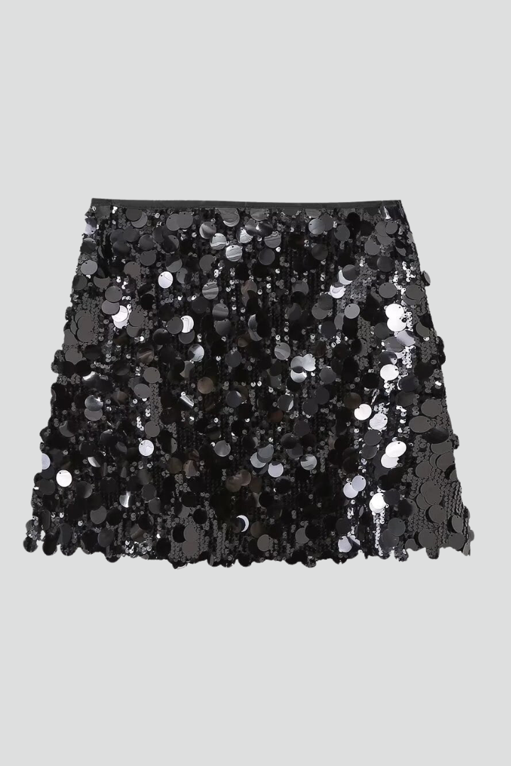 Angela | Damen Minirock mit funkelnden Pailletten
