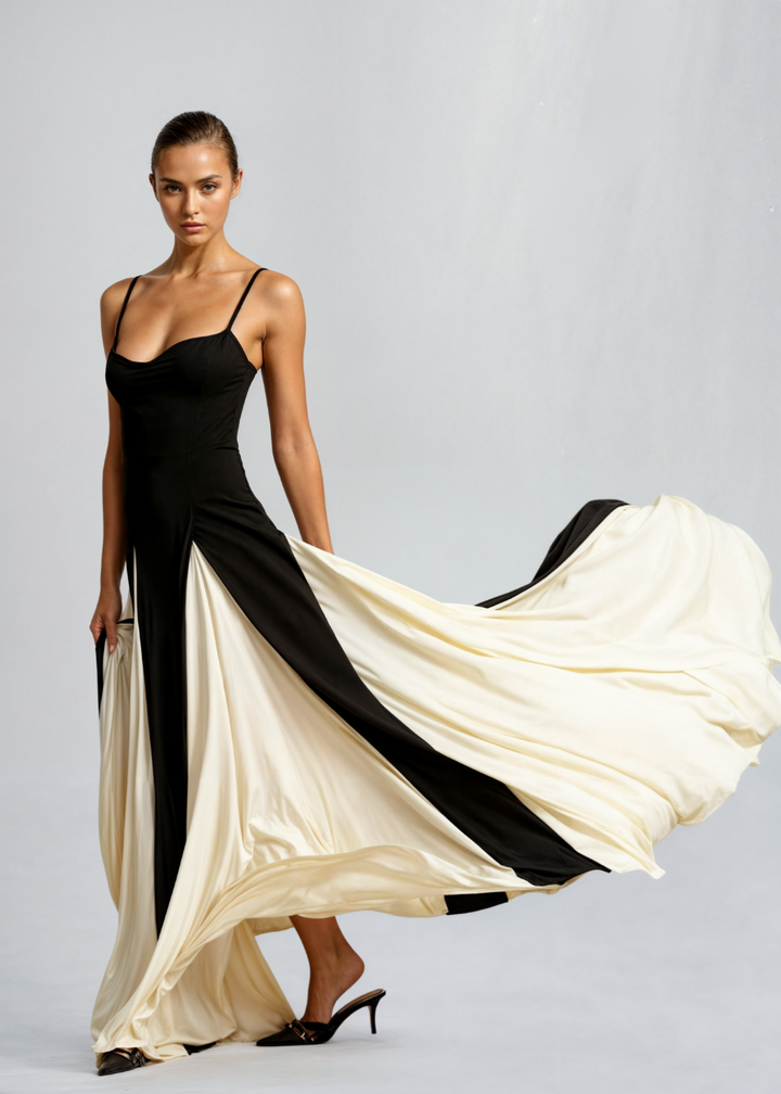 Margaux – Elegantes Maxikleid mit Ausschnitt