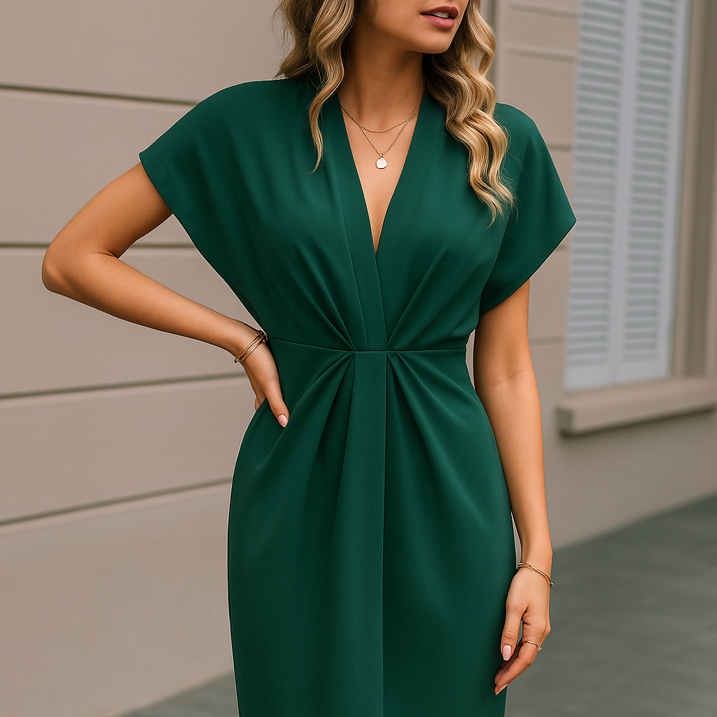 Wickelkleid Damen Midi Abend