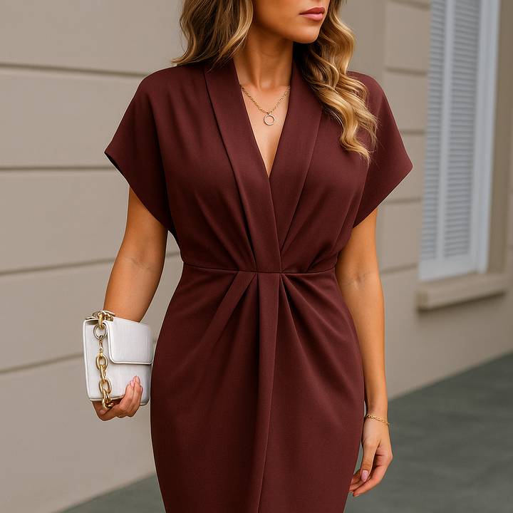 Wickelkleid Damen Midi Abend