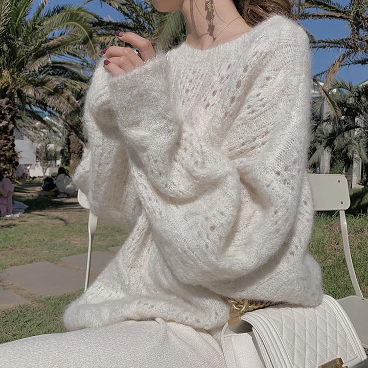 Serenity - Rosa ausgehöhlter Pullover