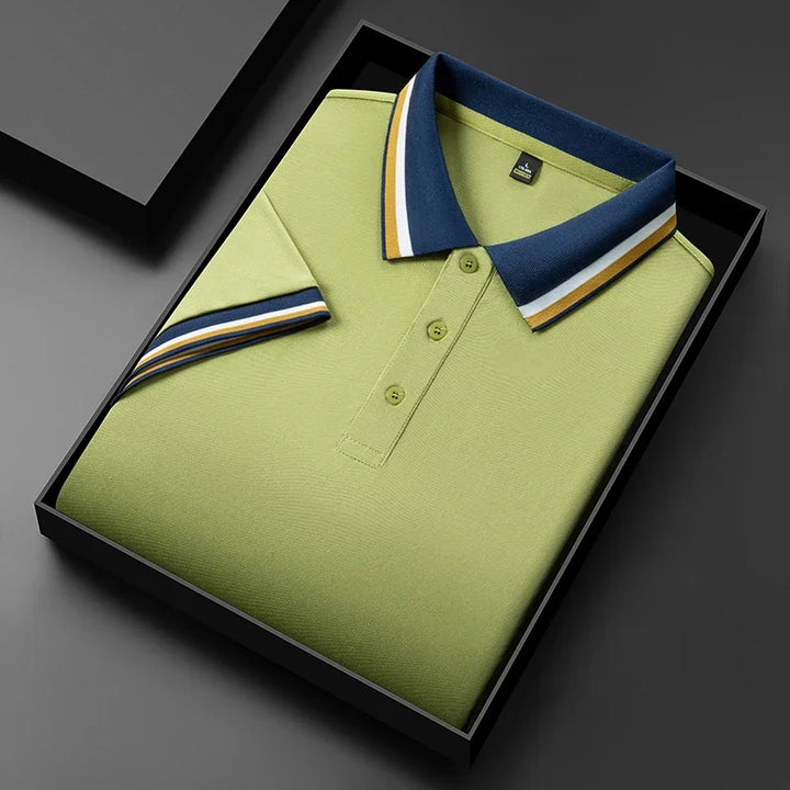 Poloshirt Herren Kurzarm mit Kontrastkragen
