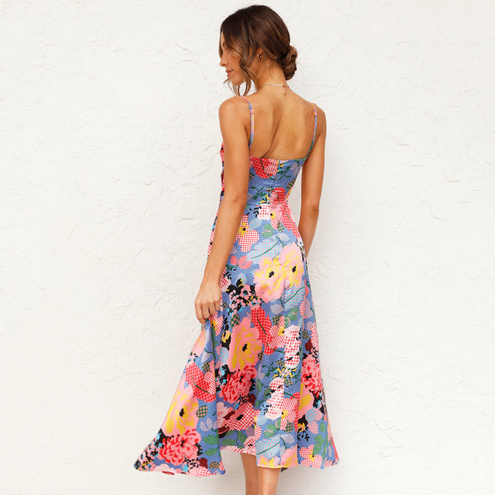 Jasmin | Damen Blumen Maxi Kleid für Hochzeitsgäste