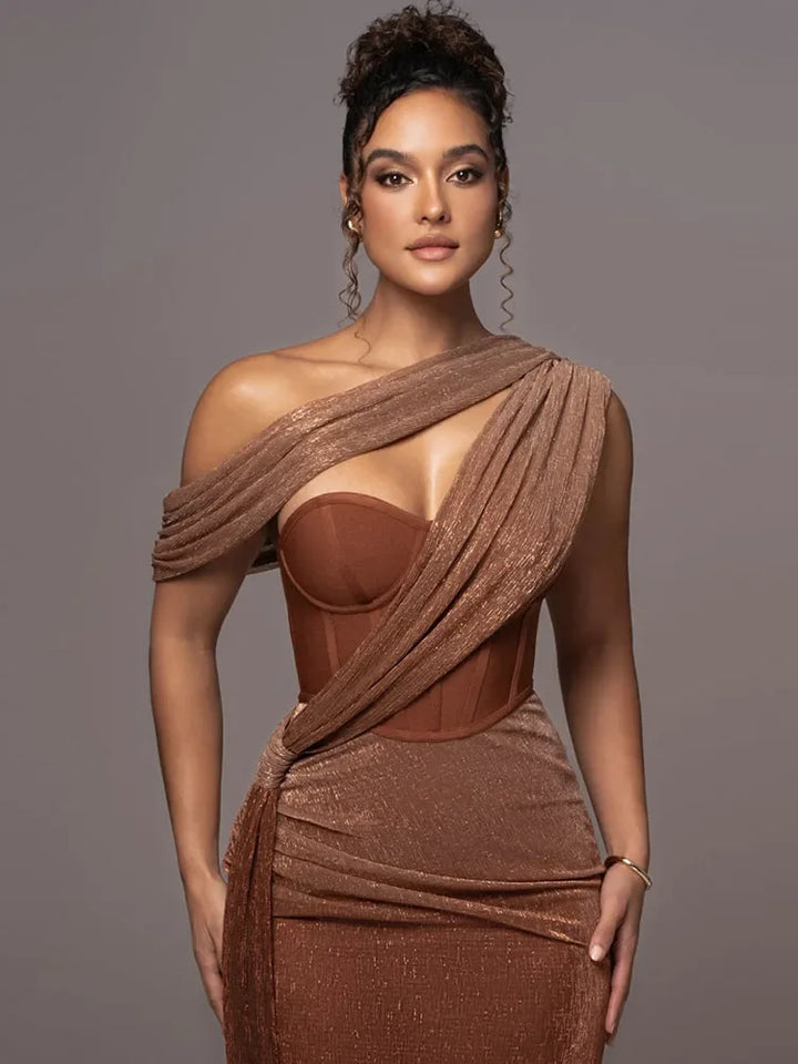 Nicole | Damen Ein-Schulter Abendkleid
