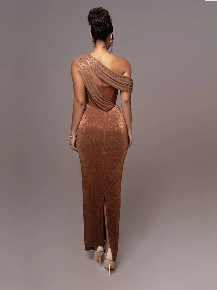Nicole | Damen Ein-Schulter Abendkleid