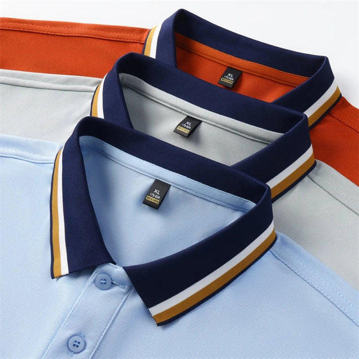Poloshirt Herren Kurzarm mit Kontrastkragen